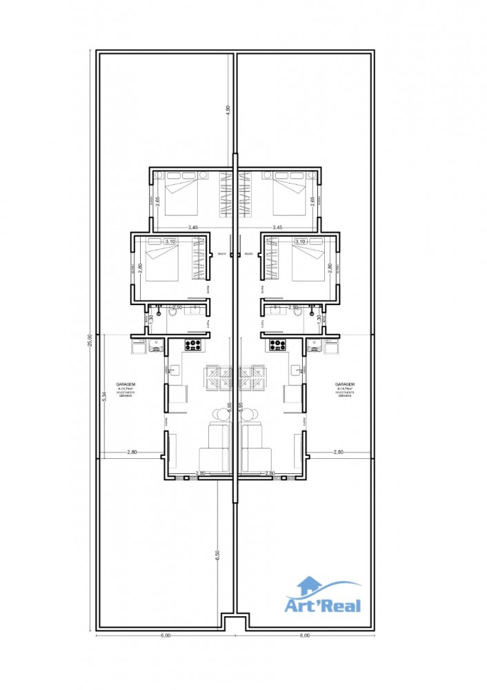 planta baixa germinado com garagem